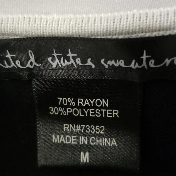 United States Sweater | Top | Size M | Black White - Picture 3 of 5